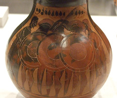 Detail of a Terracotta Oinochoe (Chous) Attributed to the Amasis Painter in the Metropolitan Museum of Art, January 2011