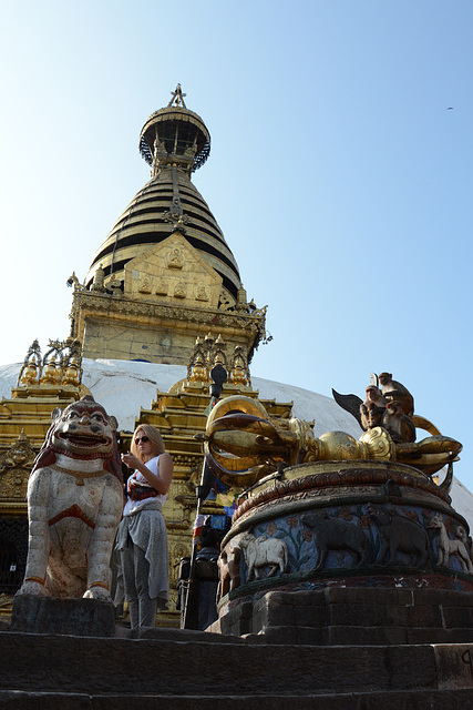 Kathmandu, The Upper Stage of the Ascent to the Swayambhunath Temple