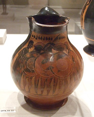 Terracotta Oinochoe (Chous) Attributed to the Amasis Painter in the Metropolitan Museum of Art, January 2011
