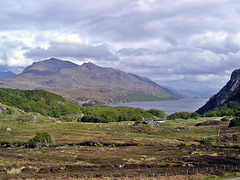 Beinn Airigh Charr and Loch Maree from the A832 Road above Tollie farm May 2004