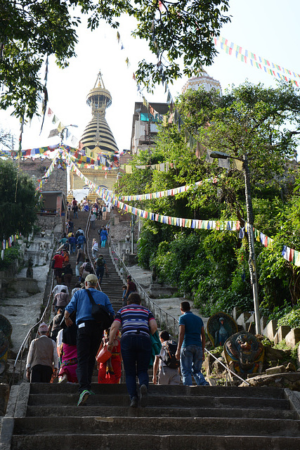 Kathmandu, The Stairway to the Swayambhunath Temple
