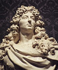 Detail of a Bust of King Louis XIV by Coysevox in the Metropolitan Museum of Art, May 2018