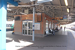 Clapham Junction Station - Waiting Room etc Platforms 13 & 14 25 9 2023