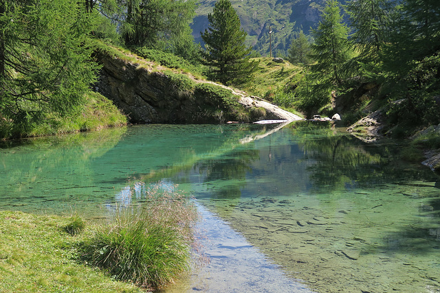 Le Lac bleu d'Arolla, Valais (Suisse)