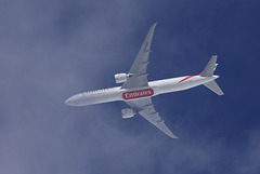 Emirates Boeing 777-31H(ER) A6-EQM DXB-STN EK65 UAE65 FL90