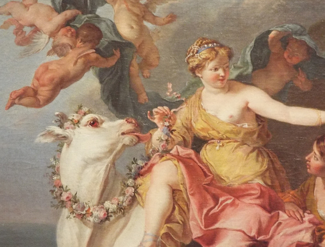 Detail of The Abduction of Europa by Coypel in the Virginia Museum of Fine Arts, June 2018