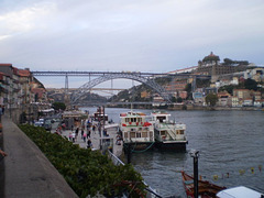 View over Douro River, its bridges and Vila Nova de Gaia.