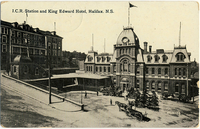 7541. I.C.R. Station and King Edward Hotel, Halifax, N.S. -