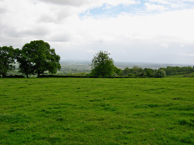 Worcestershire countryside from above Trimpley