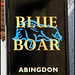 boring Blue Boar sign