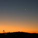 Venus, the moon, and sunrise