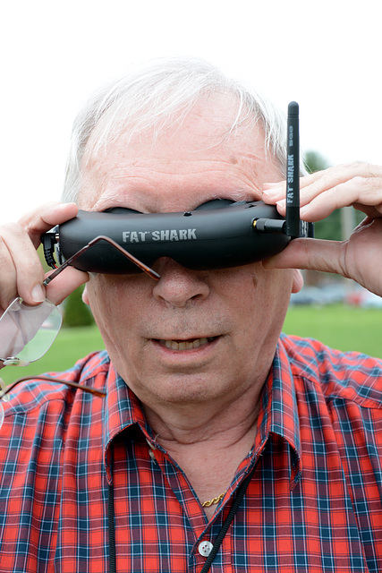 Glasses allow people on ground to see what the drone sees