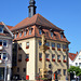 Neckarsulmer Rathaus mit dem Marktbrunnen ind der Version von 1910
