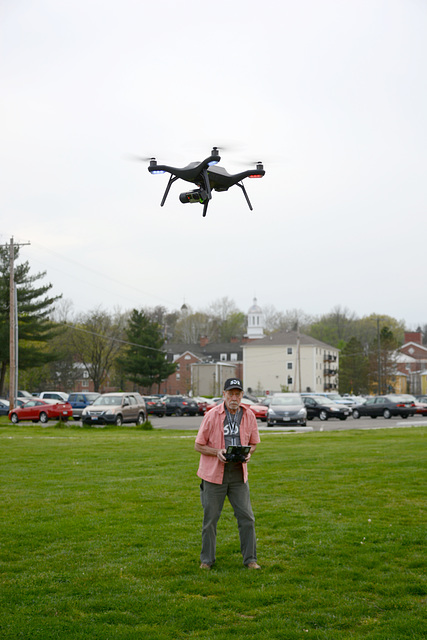 Photographer Brian Blauser with his drone