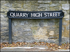 Quarry High Street sign