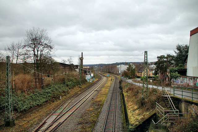 Die Ruhrtalbahn am alten Bahnhof Wengern Ost (Wetter) / 30.12.2021