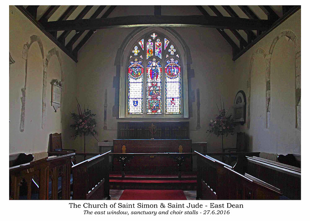 St Simon & St Jude east window sanctuary & choir 27 6 2016
