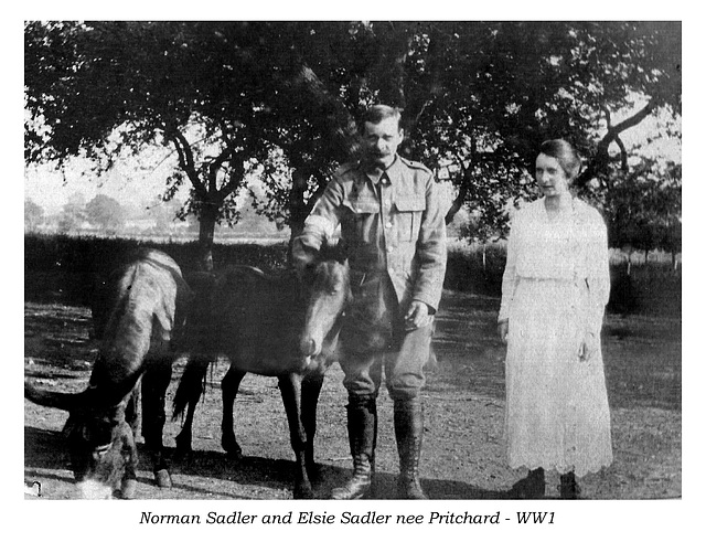 1916 c - Elsie and Norman Sadler, Howard's older brother.