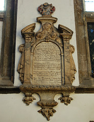 Memorial to William Maister, Holy Trinity Church, Kingston upon Hull
