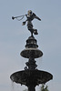 Lima, The Main Square, Bronze Figurine on the Top of the Fountain