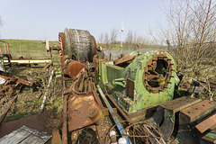 Recovered Westthorpe Colliery winding engine components