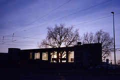 station hall at nightfall