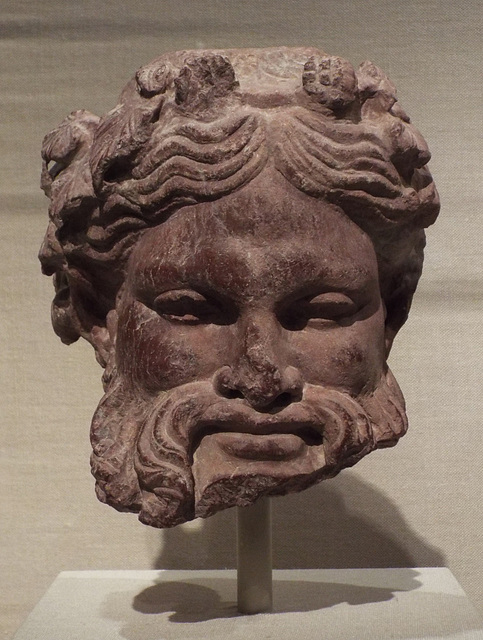 Red Limestone Head of Silenus from Rhodes in the Metropolitan Museum of Art, June 2016