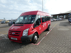 Jersey Bus & Boat Tours 5 (J 25660) (ex OE56 KXL) at the Ferry Terminal in St. Helier - 5 Aug 2019 (P1030650)
