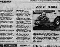 Erie Times News - "Catch of the Week"