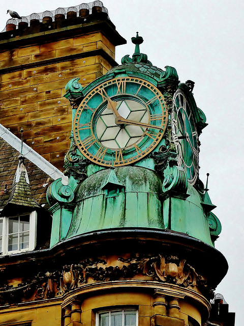 Double Faced Art Nouveau Clock