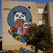 Panda mural, by Moami.