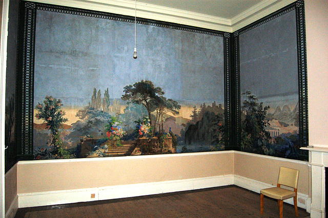 French wallpaper of c1839, former bedroom, first floor, Wrest Park, Bedfordshire