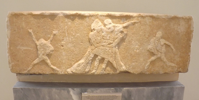 Relief with Scene from Comedy in the National Archaeological Museum in Athens, May 2014