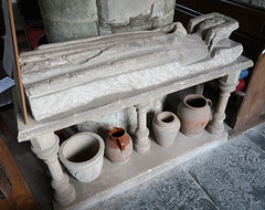 Ancient tomb with urns