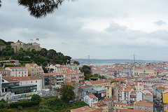 The Castle of Lisbon and the Bridge of 25 April