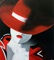 La dame au chapeau rouge..