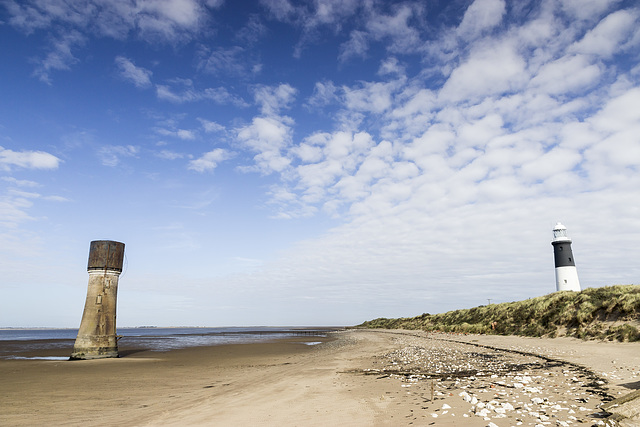 Spurn lighthouses view NE