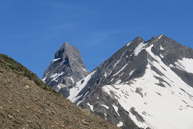 Une des trois Aiguilles d'Arve, vue du Col du Galibier (France)