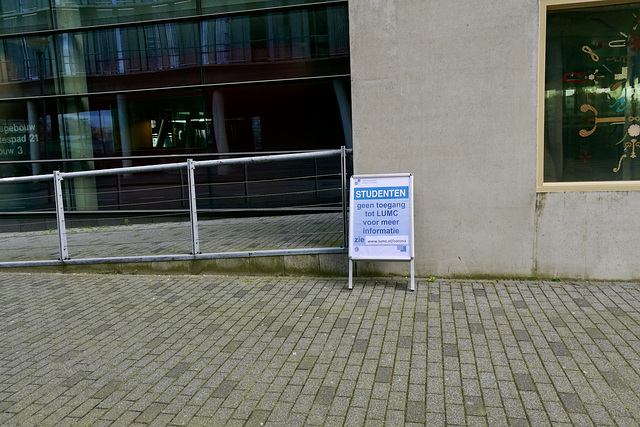 Covid-19 precautions at the Leiden University Medical Centre – No students allowed