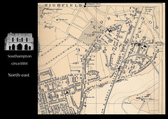 Southampton map c 1884 NE