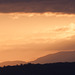 Cloud bank hides the sunset