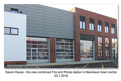Saxon House - combined Fire & Police station  in Newhaven Town Centre - 23.1.2016