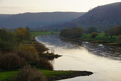 Blick die Weser aufwärts