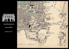 Southampton map c 1884 SE