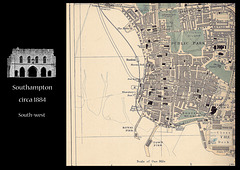 Southampton map c 1884 SW