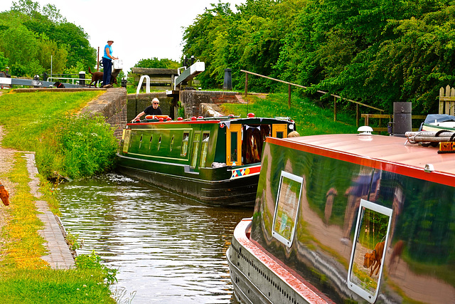 Wheaton Aston locks, Shropshire Union canal