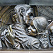 A Different Perspective – Frieze below the "Meeting Place" Statue, St Pancras Railway Station, Euston Road, London, England
