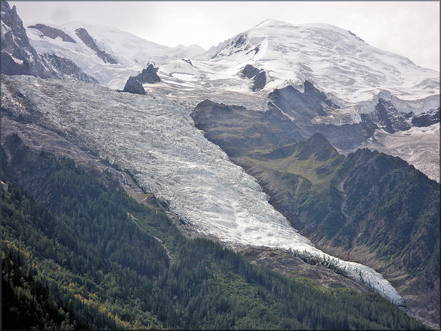 Chamonix (74) 28 août 2012. Le glacier des Bossons.