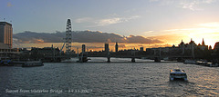 Sunset from Waterloo 29 11 2007