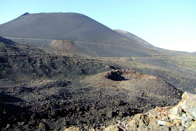Subsidiary crater of Teneguia and volcano Antonio